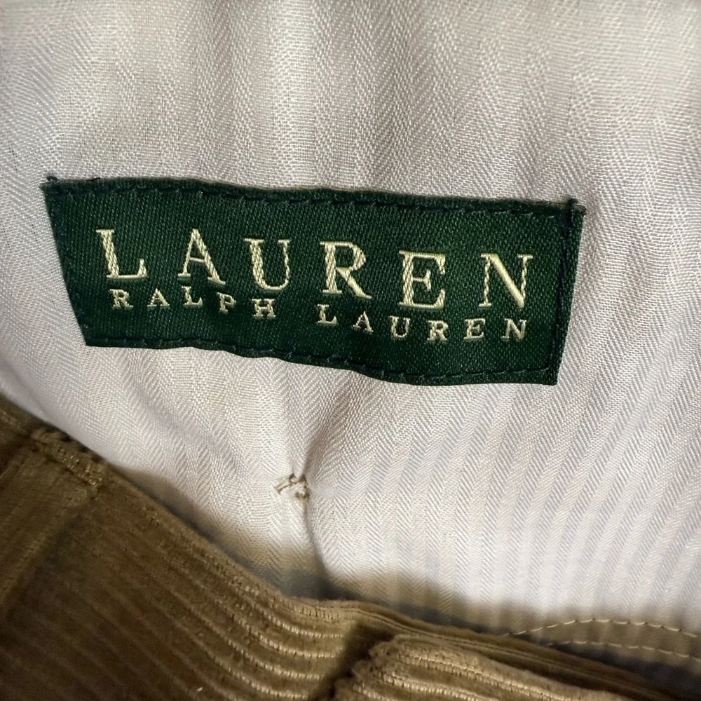 Ralph Lauren pleat front corduroy pants unhemmed men’s 36